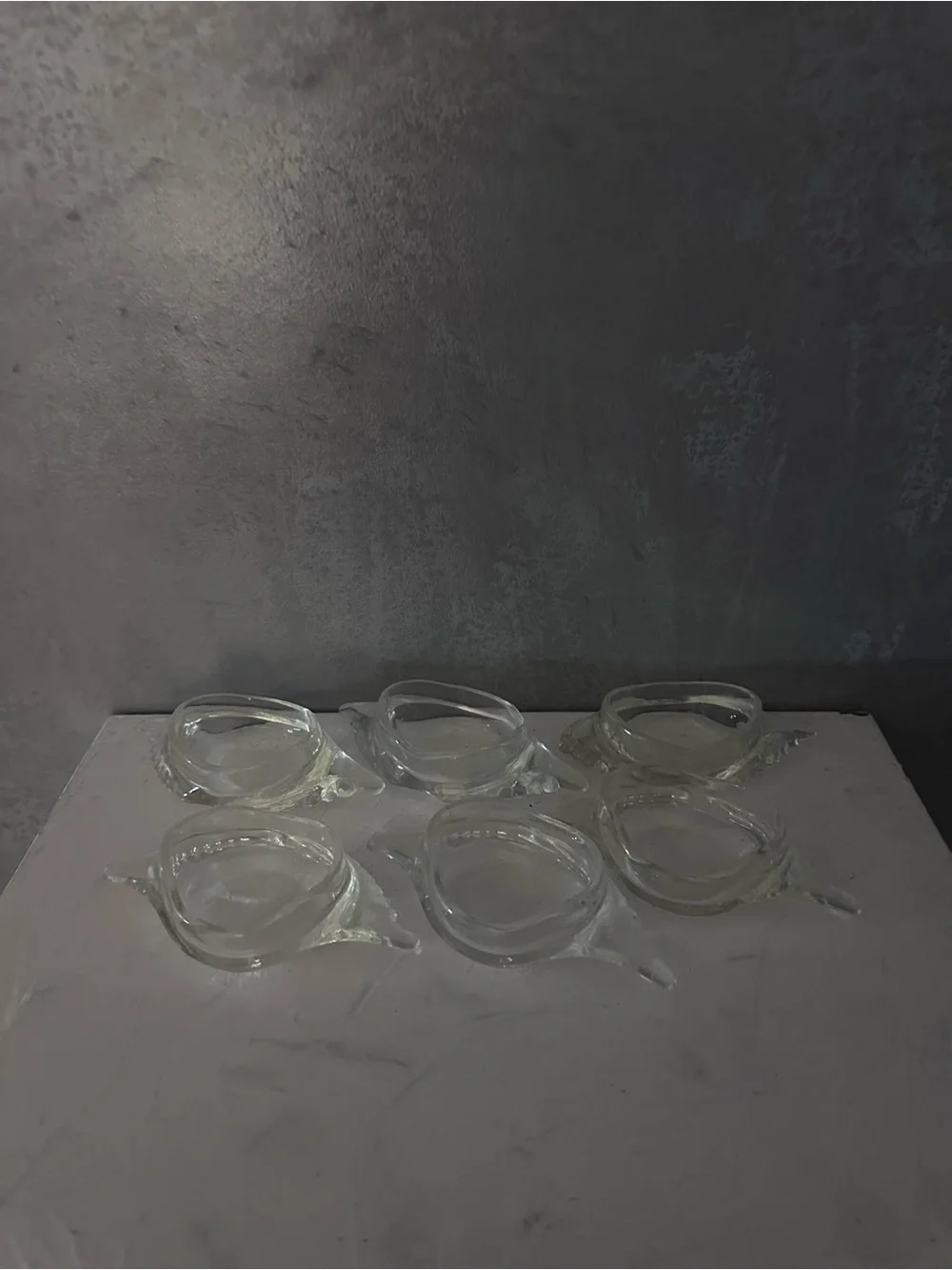 6 Vintage Glasbake Deviled Crab Baking Dishes Ramekins Clear
